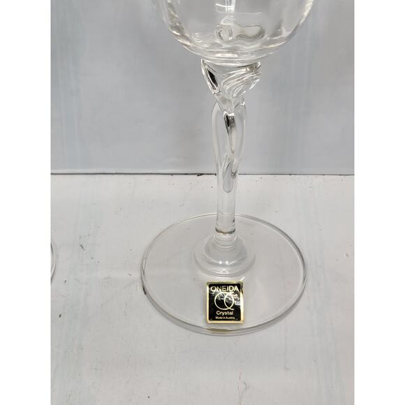 2 Vintage Chateau Gold Oneida Glass Wine Goblets - Picture 2 of 4